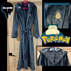 Blackmilk Pokemon Snorlax Hooded Robe Limited Edition, Cozy Soft Fleece